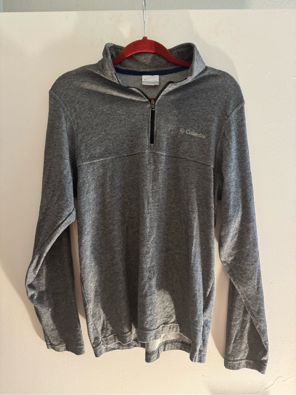 Men’s Columbia Gray Quarter-Zip Pullover Size S